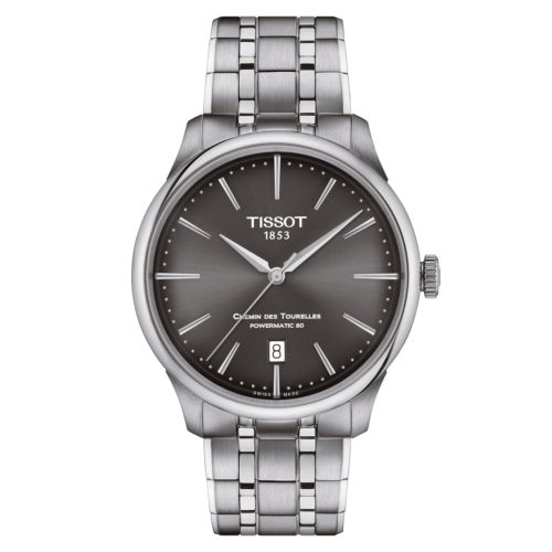 Tissot Chemin Des Tourelles Powermatic 80 39 Stainless Steel / Grey / Bracelet T139.807.11.061.00