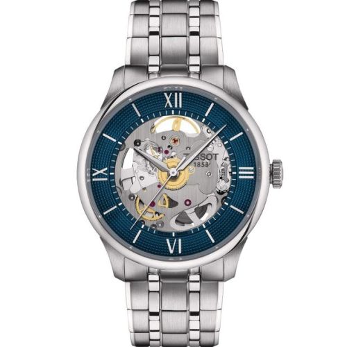 Tissot Chemin Des Tourelles Squelette Stainless Steel / Blue / Bracelet T139.836.11.048.00