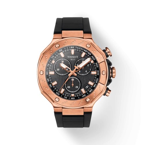 Tissot T-Race Chronograph Rose Gold / Black / Rubber T141.417.37.051.00