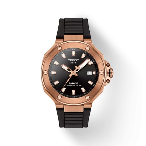 Tissot T-Race Powermatic 80 Rose Gold / Black / Rubber T141.807.37.051.00