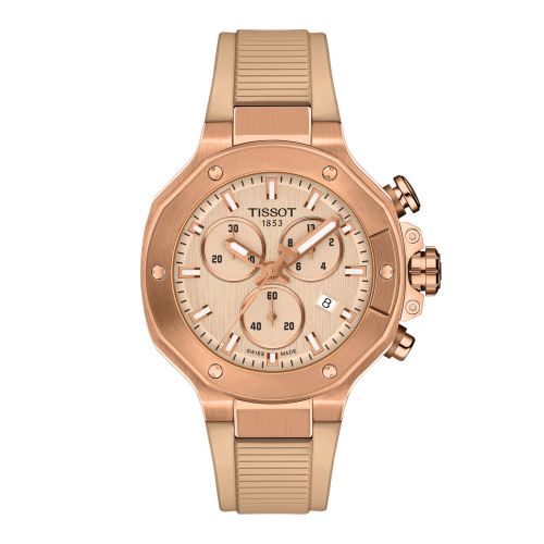Tissot T-Race Chronograph 38 Carnation Gold / Nude T141.817.37.501.00