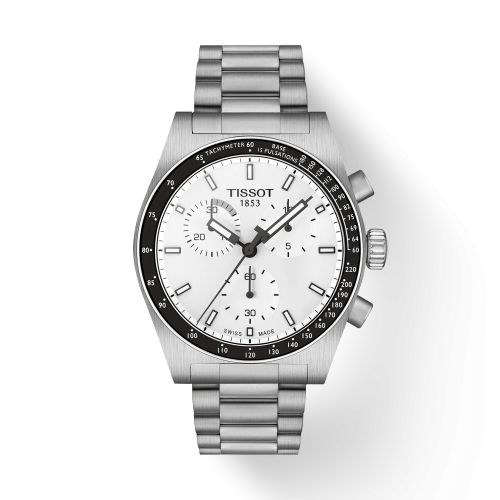 Tissot PR516 Chronograph Quartz Stainless Steel / White / Bracelet T149.417.11.011.00