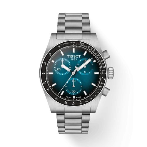 Tissot PR516 Chronograph Quartz Stainless Steel / Blue Gradient / Bracelet T149.417.11.041.01