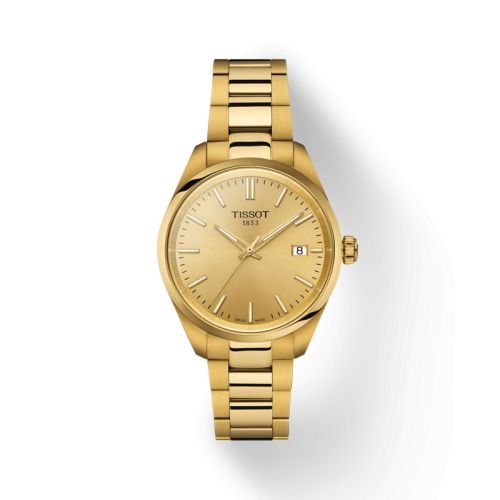 Tissot PR 100 34 Yellow Gold / Champagne / Bracelet T150.210.33.021.00