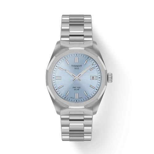 Tissot PRC 100 Solar Quartz 34 Stainless Steel / Ice Blue T151.822.11.351.00