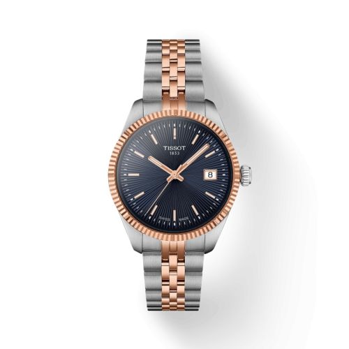 Tissot Ballade 34 Stainless Steel - Rose Gold / Blue / Bracelet T156.210.22.041.00