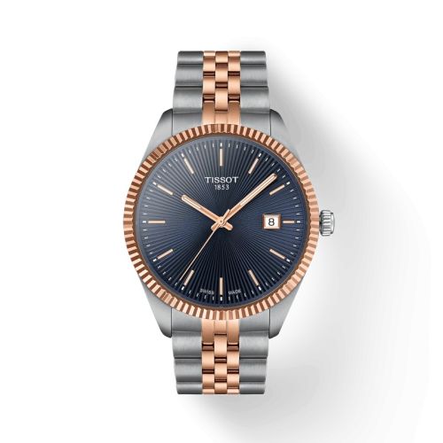 Tissot Ballade 40 Stainless Steel - Rose Gold / Blue / Bracelet T156.410.22.041.00