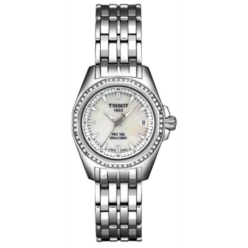 Tissot PRC 100 Quartz 29.7 Stainless Steel / MOP / Bracelet T22.1.181.21