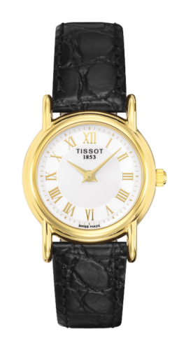 Tissot Carson Quartz 26.8 Yellow Gold / Silver / Strap T71.3.129.13