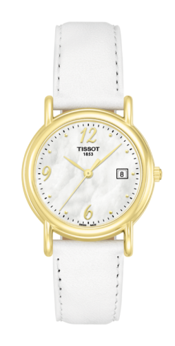 Tissot Carson Quartz 26.8 Yellow Gold / MOP / Strap T71.3.129.74