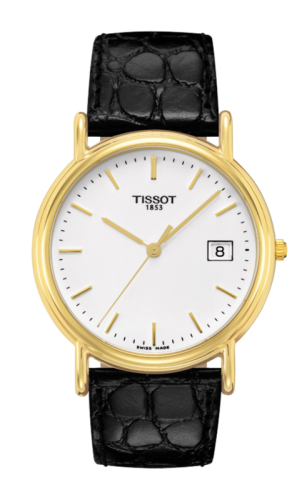 Tissot Carson Quartz 33.7 Yellow Gold / White / Strap T71.3.429.11
