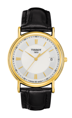 Tissot Carson Quartz 33.7 Yellow Gold / Silver / Strap T71.3.429.61