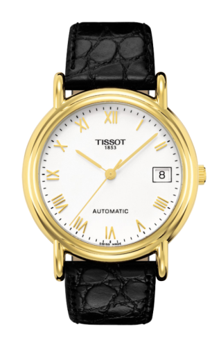 Tissot Carson Automatic 35.5 Yellow Gold / White / Strap T71.3.430.13