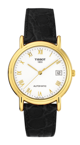 Tissot Carson Automatic 35.5 Yellow Gold / White / Strap T71.3.444.13