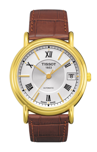 Tissot Carson Automatic 35.5 Yellow Gold / Silver / Strap T71.3.468.33