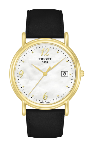 Tissot Carson Quartz 34 Yellow Gold / MOP / Strap T71.3.489.74