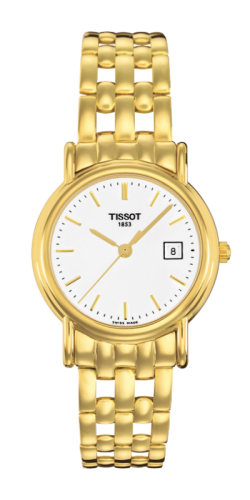 Tissot Carson Quartz 27 Yellow Gold / White / Bracelet T73.3.131.11