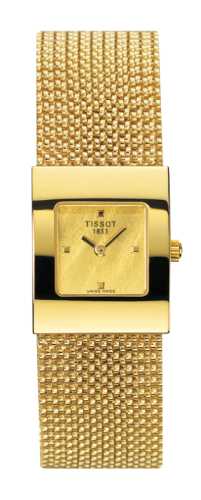 Tissot Bellflower Square Yellow Gold / Champagne / Bracelet T73.3.321.21