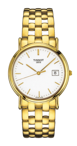 Tissot Carson Quartz 33.6 Yellow Gold / White / Bracelet T73.3.413.11