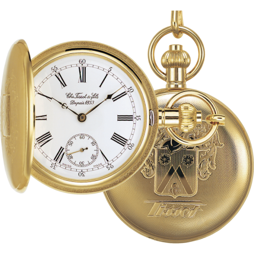 Tissot Savonnette Mechanical Brass / Yellow Gold / White T83.4.451.13