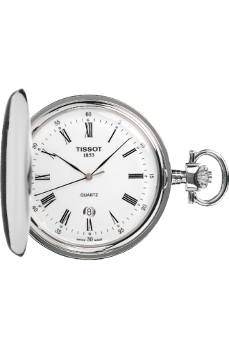 Tissot Savonette Quartz Stainless Steel / White-Roman T83.6.553.13