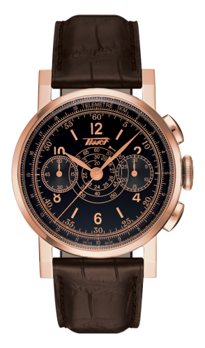 Tissot Heritage Chronograph Pink Gold / Black / Strap T904.432.76.057.00