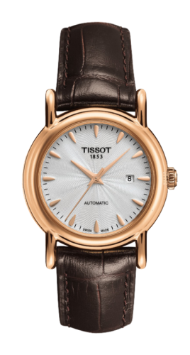 Tissot Carson Automatic 29.7 Rose Gold / Silver / Strap T907.007.76.031.00