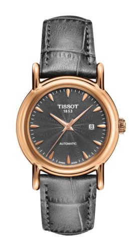 Tissot Carson Automatic 29.7 Rose Gold / Grey / Strap T907.007.76.081.00