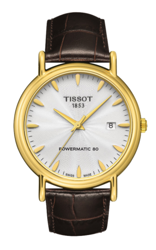 Tissot Carson Powermatic 80 40 Yellow Gold / Silver / Strap T907.407.16.031.00