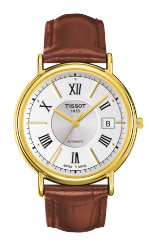 Tissot Carson Automatic 40 Yellow Gold / Silver / Strap T907.407.16.038.00