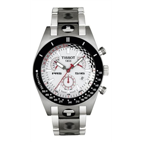 Tissot PRS 516 Quartz Chronograph 40 Stainless Steel / Silver / Bracelet T91.1.488.31