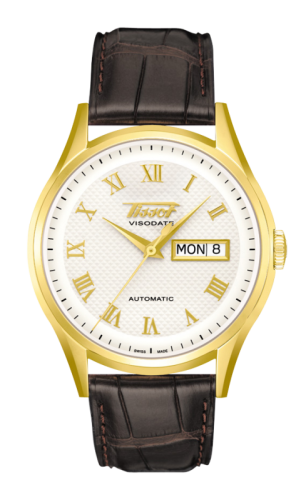 Tissot Visodate Automatic Yellow Gold / Silver / Strap T910.430.16.033.00
