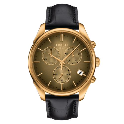 Tissot Vintage Chronograph 18k Gold / Brown T920.417.16.291.00