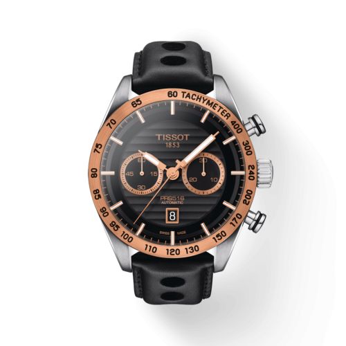 Tissot PRS 516 Automatic Chronograph 45 Stainless Steel - Rose Gold / Black T925.427.46.051.01