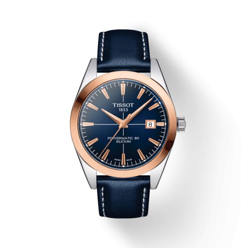 Tissot Gentleman Powermatic Stainless Steel - Red Gold / Brown / Strap T927.407.46.041.00