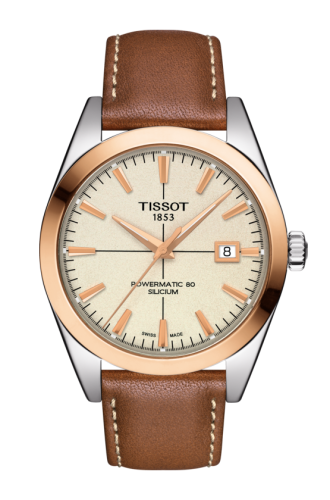 Tissot Gentleman Powermatic Stainless Steel - Red Gold / Cream / Strap T927.407.46.261.00