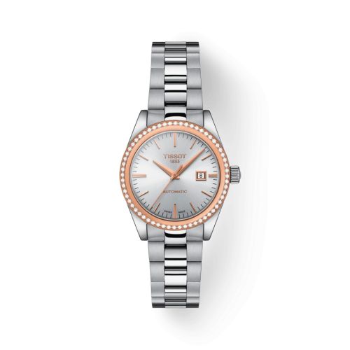 Tissot T-My Automatic Stainless Steel - Red Gold - Diamond / Silver T930.007.41.031.00