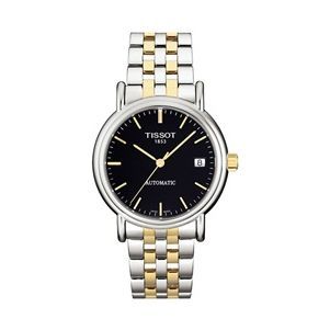 Tissot Carson Automatic 35.5 Stainless Steel / Yellow Gold PVD / Black / Bracelet T95.2.483.51