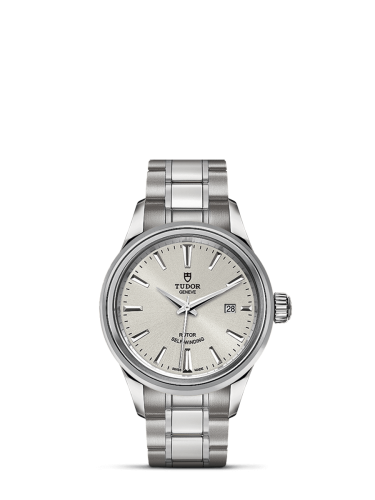 Tudor Style 28 Stainless Steel / Silver / Bracelet 12100-0001