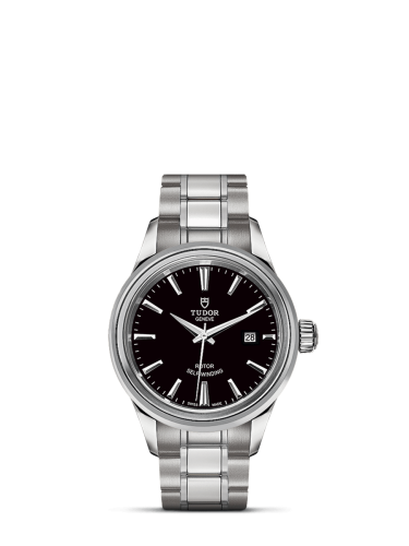 Tudor Style 28 Stainless Steel / Black / Bracelet 12100-0002