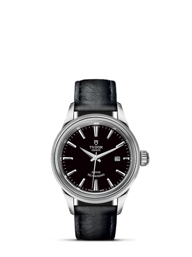 Tudor Style 28 Stainless Steel / Black / Strap 12100-0006