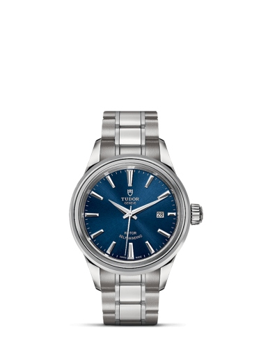 Tudor Style 28 Stainless Steel / Blue / Bracelet 12100-0009