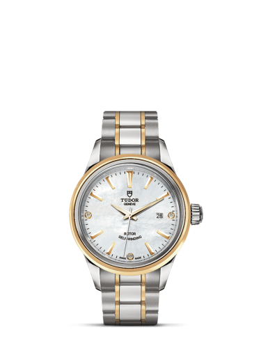 Tudor Style 28 Stainless Steel / Yellow Gold / MOP-Diamond / Bracelet 12103-0017