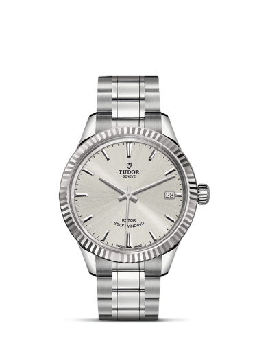 Tudor Style 34 Stainless Steel / Fluted / Silver / Bracelet 12310-0001