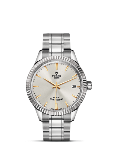 Tudor Style 34 Stainless Steel / Fluted / Silver / Bracelet 12310-0005