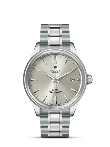 Tudor Style 38 Stainless Steel / Silver / Bracelet 12500-0001