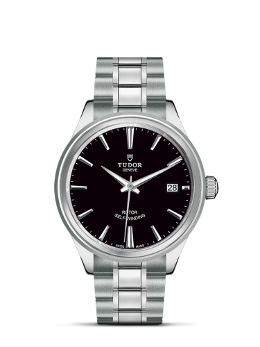 Tudor Style 38 Stainless Steel / Black / Bracelet 12500-0002