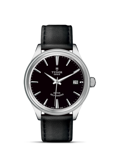 Tudor Style 38 Stainless Steel / Black / Strap 12500-0006