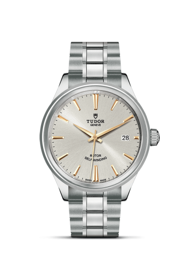 Tudor Style 38 Stainless Steel / Silver / Bracelet 12500-0017