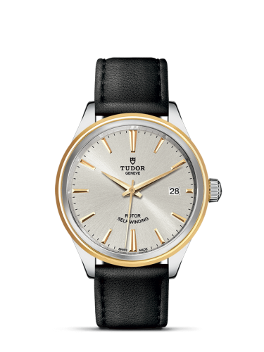 Tudor Style 38 Stainless Steel / Yellow Gold / Silver / Strap 12503-0008
